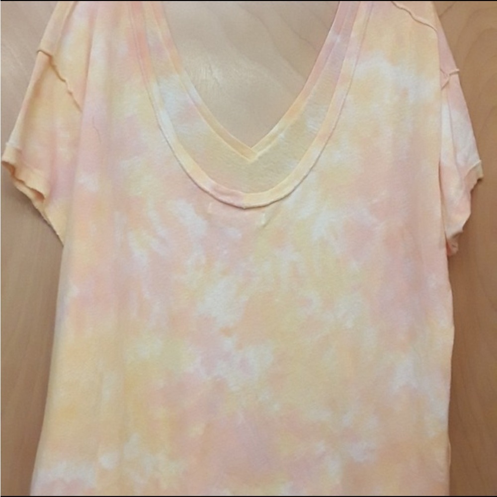 Free People Tie-Dye V-Neck Women Top